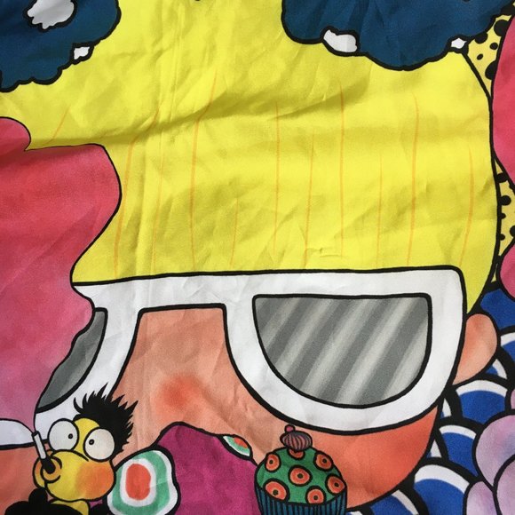 Laurence & Chico Scarf 34" Square Psychedelic - Picture 7 of 9